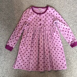 Hanna Andersson - Purple Polka Dot Dress -
Size 110 (5)